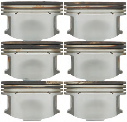 Pistons After 200 Hours of Testing With AMSOIL