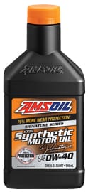 AMSOIL Signature Series Synthetic 0W-40 Motor Oil AMSOIL Signature Series Synthetic 0W-40 Motor Oil